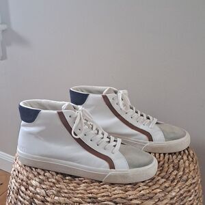 Madewell‎ Womens/Mens Sidewalk White Leather High Top Sneakers S-W10/M8.5